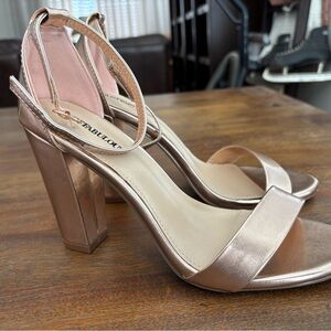 Rose Gold Block Heel sandals